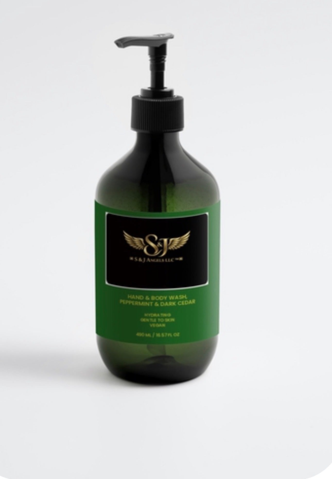 Hand & Body Wash, Peppermint & Dark Cedar