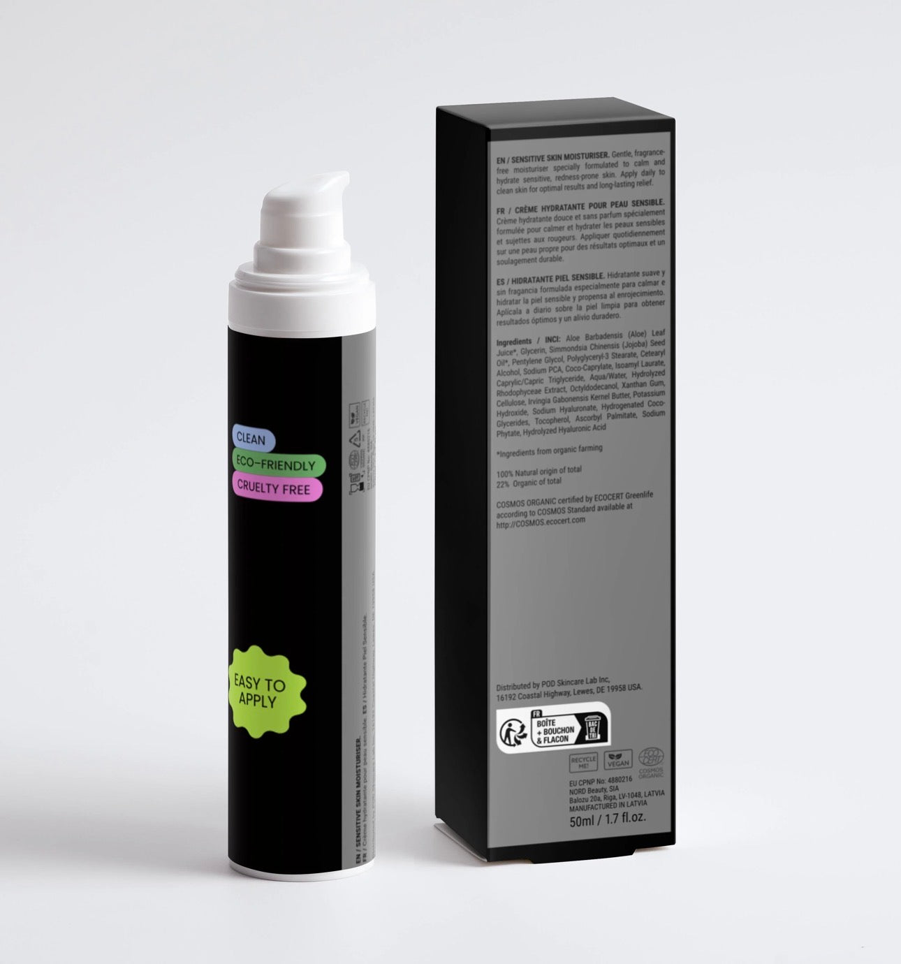 Sensitive Skin Moisturiser, Fragrance Free