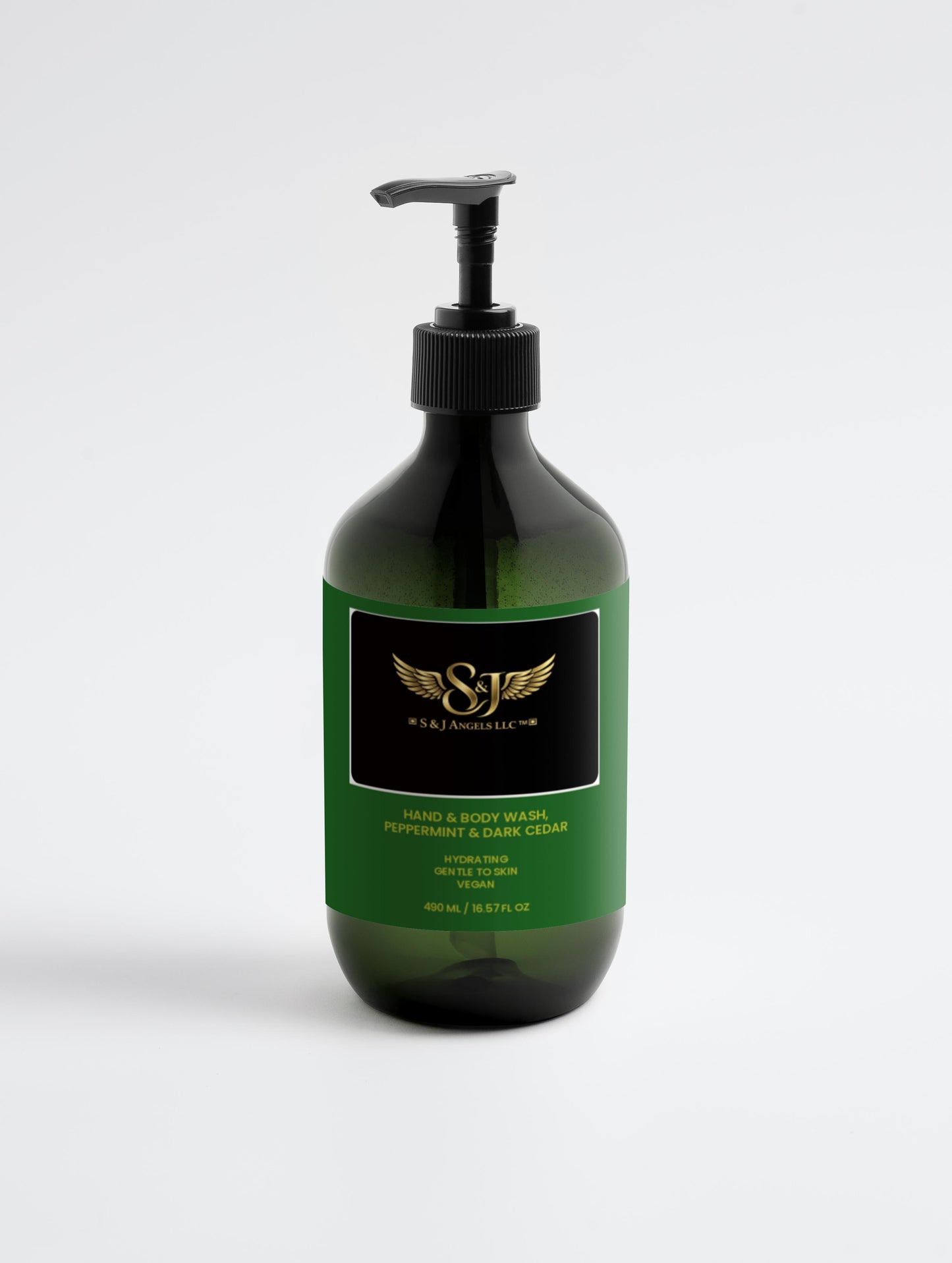 Hand & Body Wash, Peppermint & Dark Cedar